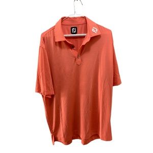 FootJoy (Titleist) Men’s Golf Shirt L -  Coral Striped
